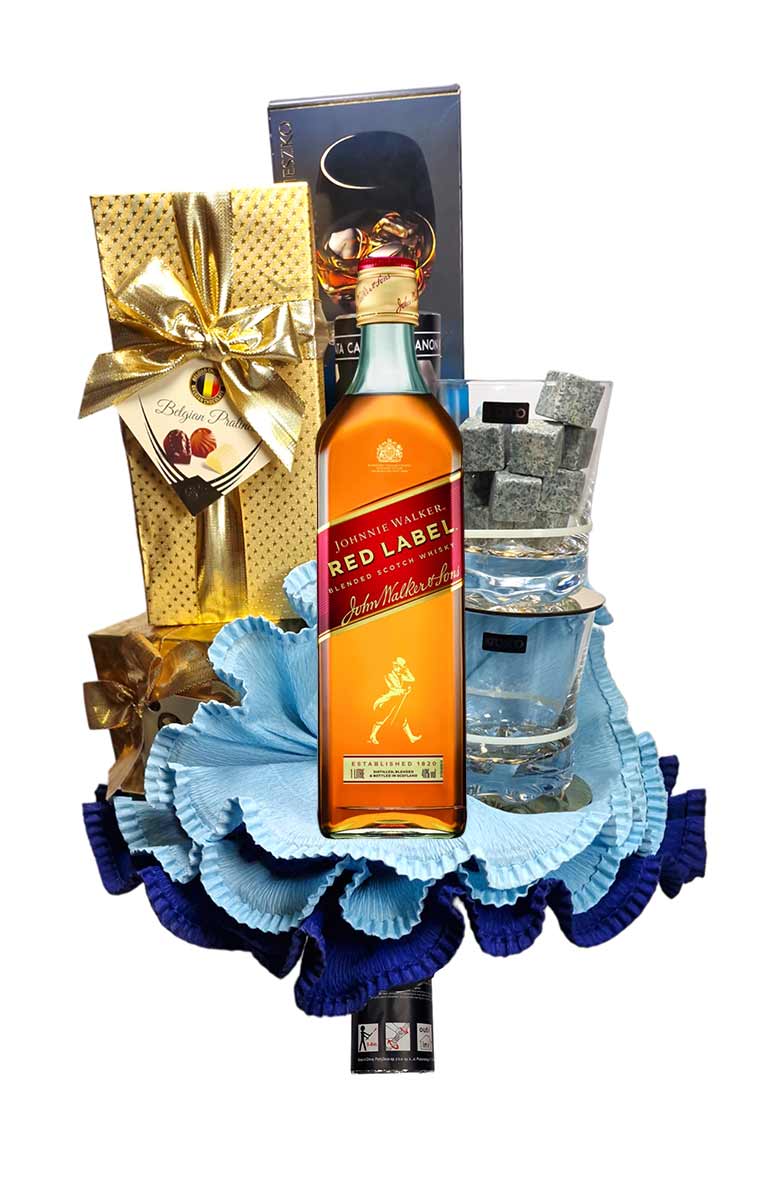 Bukiet prezentowy - Johnnie Walker Red Label