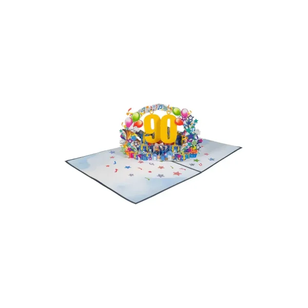 3D Kartka – Numer 90 (niebieska)