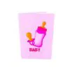 3D Kartka - Butelka dla niemowląt (dziewczyna)