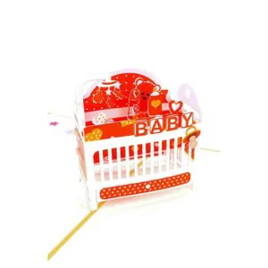 3D Kartka - Łóżeczko
