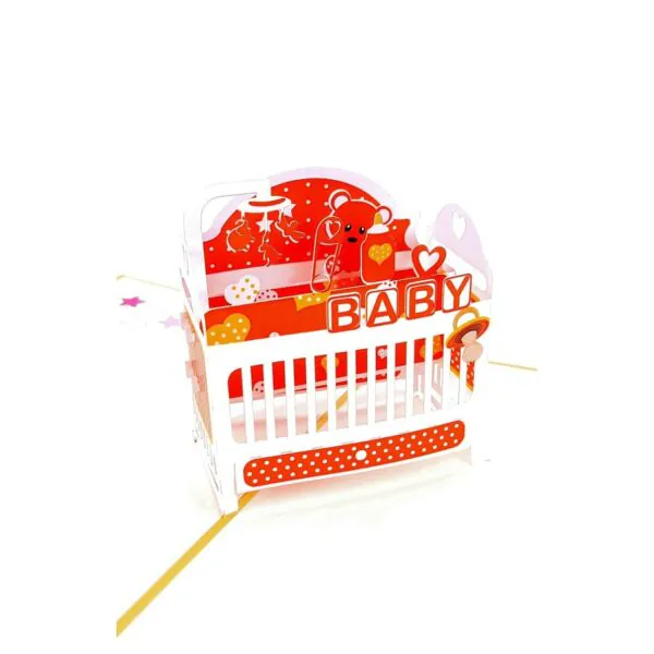 3D Kartka - Łóżeczko