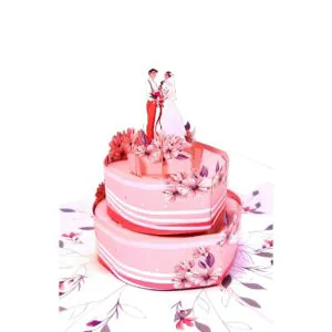 3D Kartka - Tort weselny