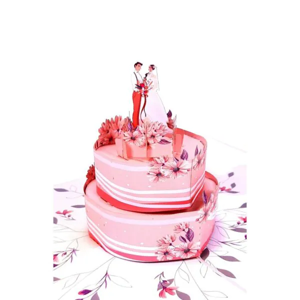 3D Kartka - Tort weselny