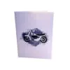 3D Kartka - Motocykl (biały)