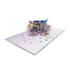 3D Kartka - Numer 50 (niebieska)