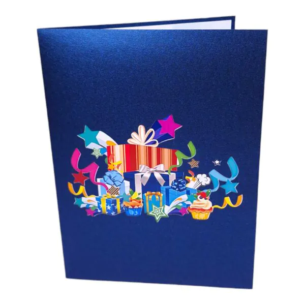 3D Kartka - Numery przełączalne (niebieska)