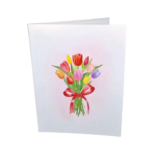 3D Kartka - Bukiet Tulipanów