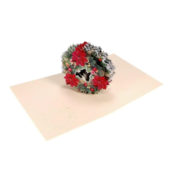3D Kartka - Wieniec bożonarodzeniowy