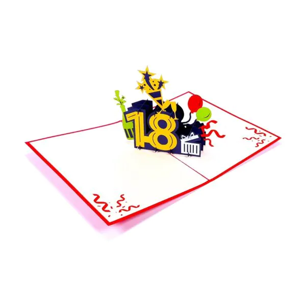 3D Kartka - 18 (czerwony)