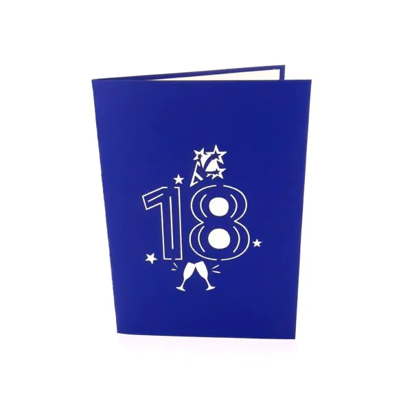 3D Kartka - 18 (niebieska)