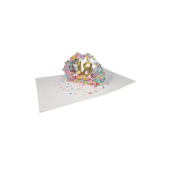 3D Kartka – 18 (złota)