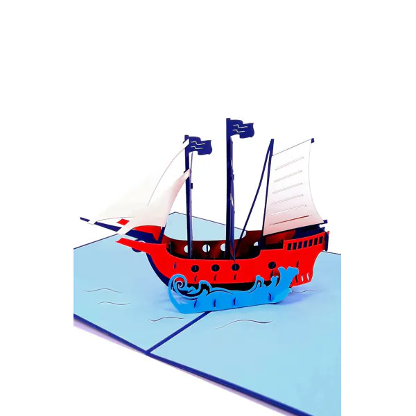 3D Kartka - Piracki żaglowiec