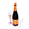 3D Kartka - Champagne