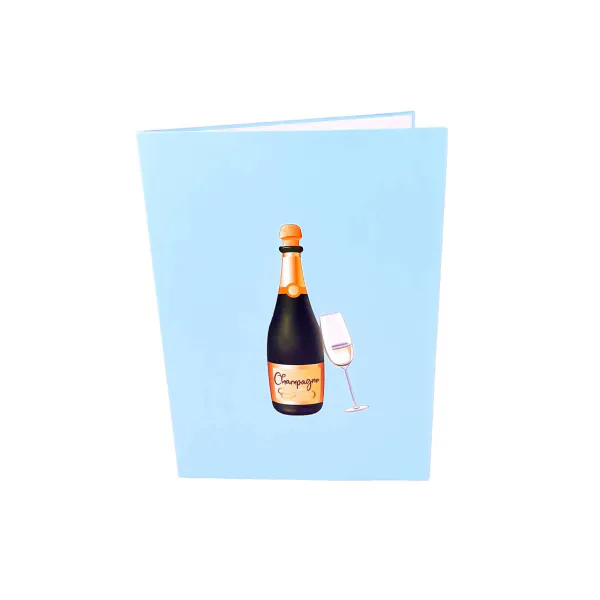 3D Kartka - Champagne